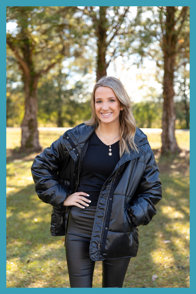 Women's Outerwear. Warm Black Puffy Jacket. Shop Online or In Person with Podos Boutique, We Offer Women’s Clothing, Accessories, and Screen Printing. Free Shipping on Eligible Purchases. Located in Calera, AL.