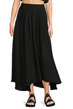 Blu Pepper Pleated Midi-Skirts-Podos Boutique, a Women's Fashion Boutique Located in Calera, AL