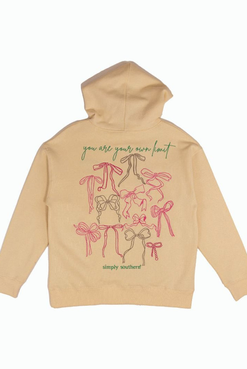 SS Bow Embroidered Sweatshirt-Hoodies-Podos Boutique, a Women's Fashion Boutique Located in Calera, AL