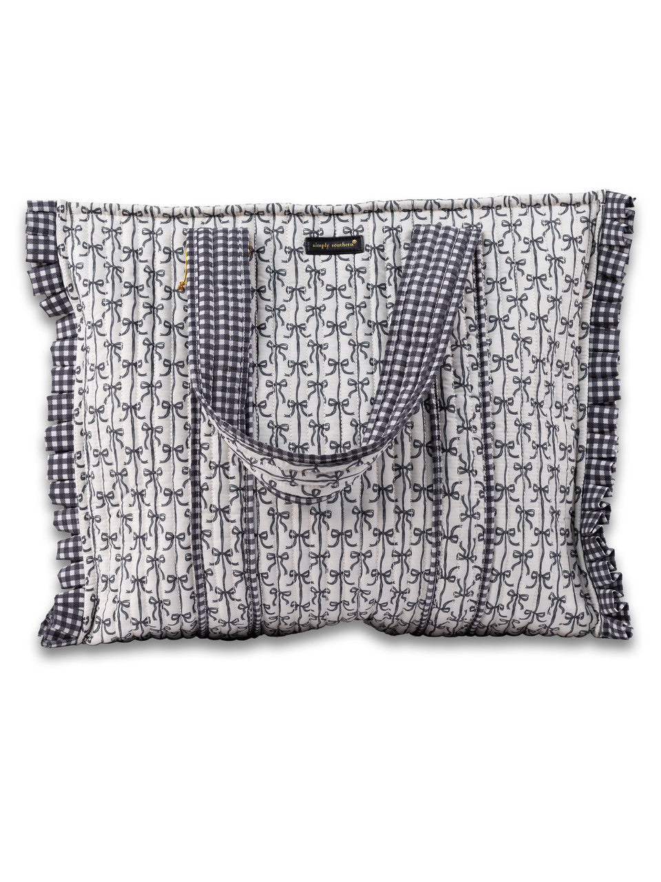 Black Bow Tote-Bags-Podos Boutique, a Women's Fashion Boutique Located in Calera, AL