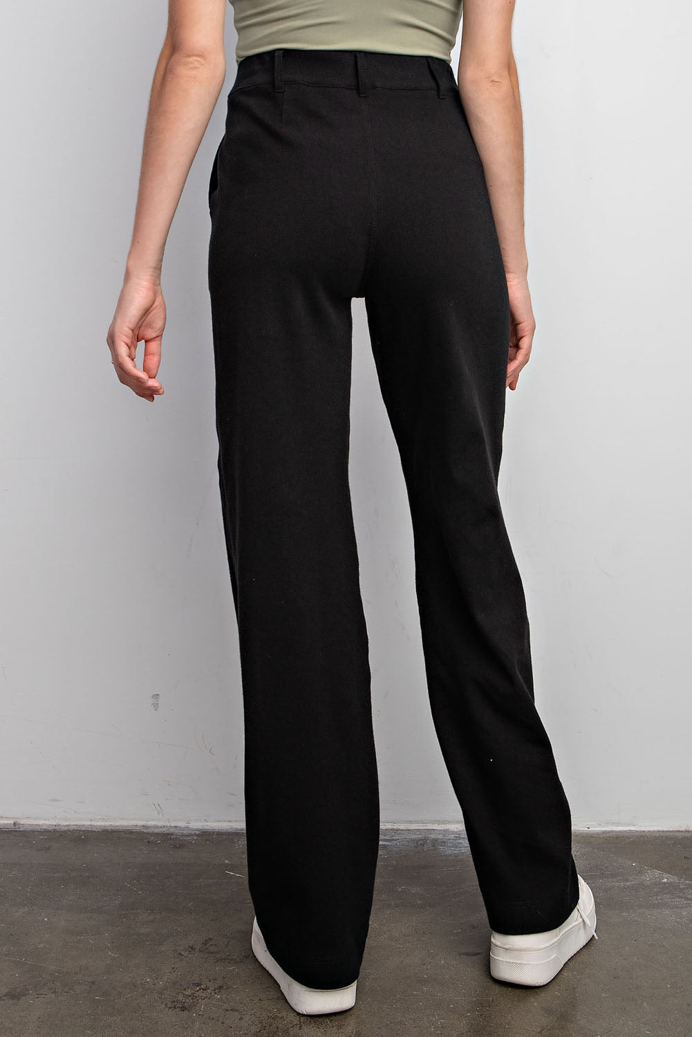 Cotton Stretch Twill Wide Leg Pants-Joggers-Podos Boutique, a Women's Fashion Boutique Located in Calera, AL