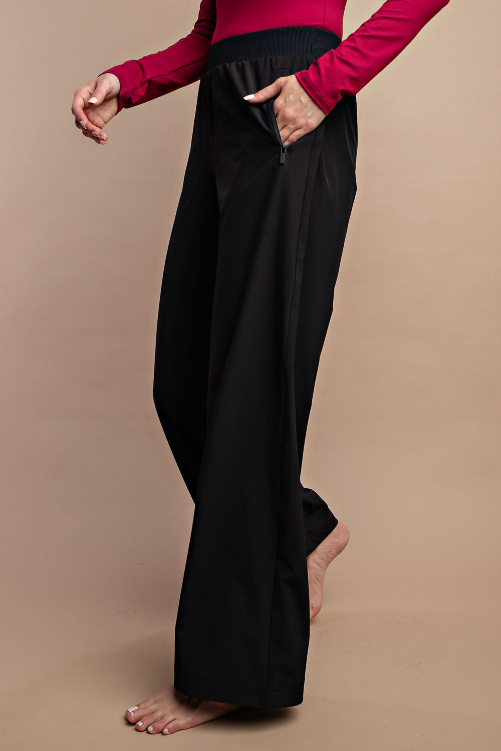 Stretch Woven Straight Pants-Joggers-Podos Boutique, a Women's Fashion Boutique Located in Calera, AL