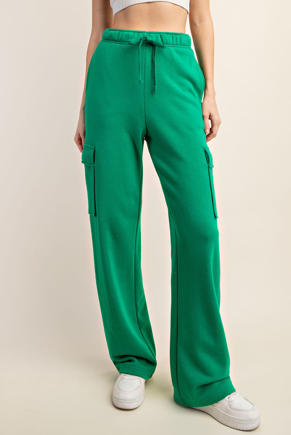French Terry Straight Cargo Sweatpants-sweatpants-Podos Boutique, a Women's Fashion Boutique Located in Calera, AL