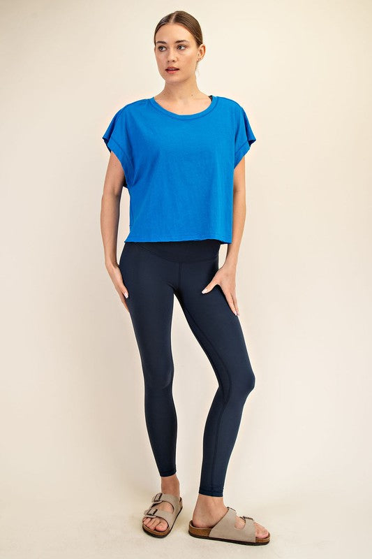 Rae Mode Open Back Slub Top-Fashion Tops-Podos Boutique, a Women's Fashion Boutique Located in Calera, AL