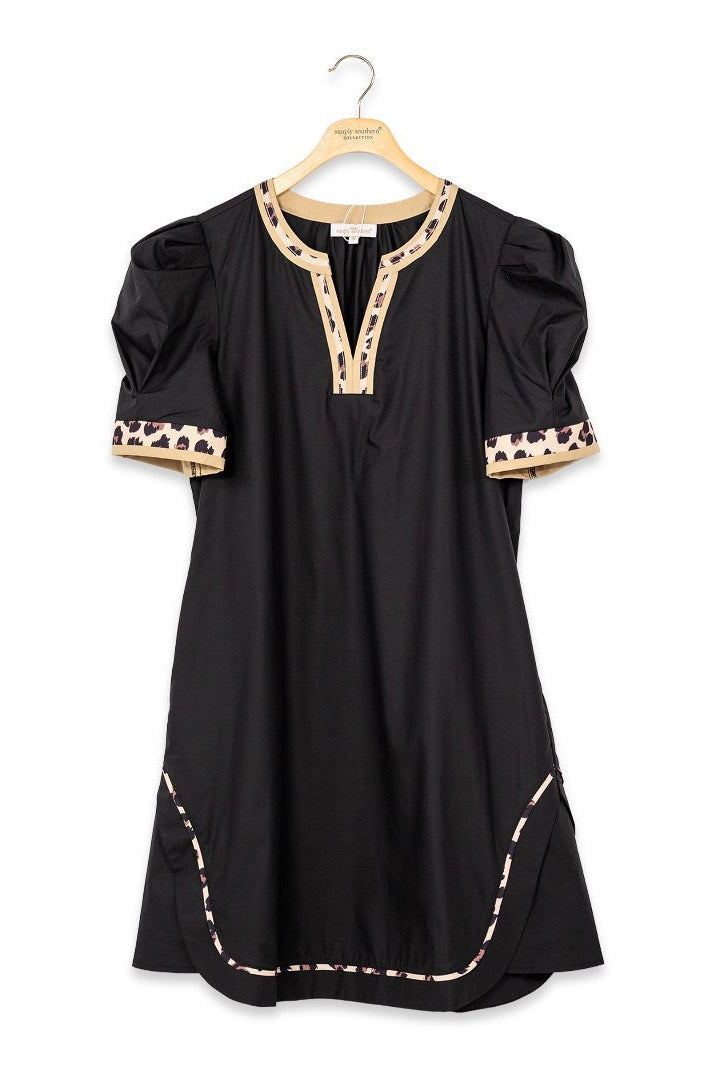 The Wild Side Puff Sleeve Dress-Short Dresses-Podos Boutique, a Women's Fashion Boutique Located in Calera, AL