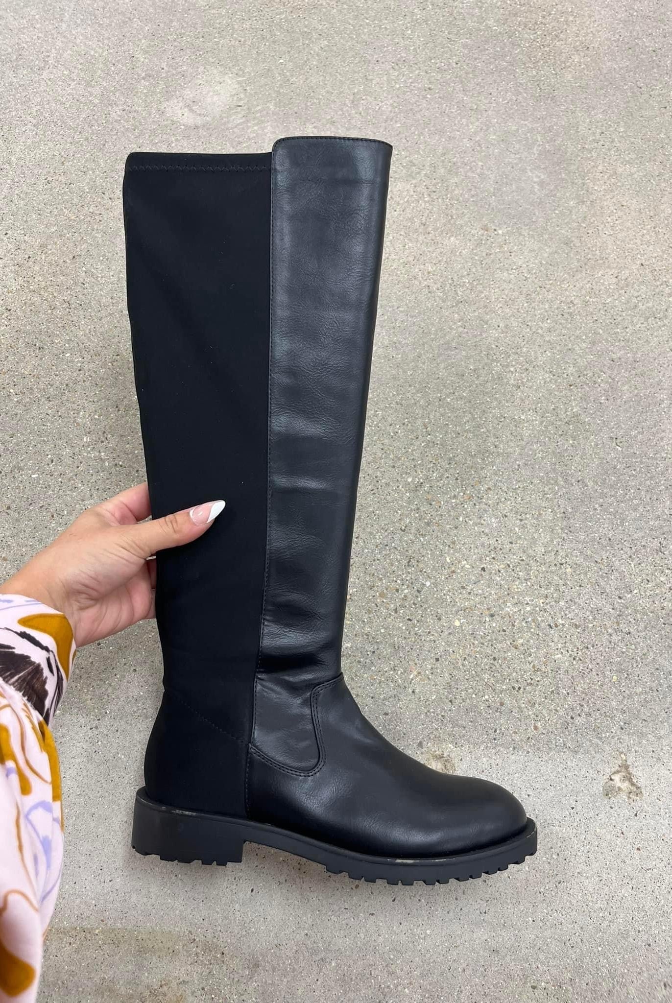 Talli Black Tall Boot-Boots-Podos Boutique, a Women's Fashion Boutique Located in Calera, AL