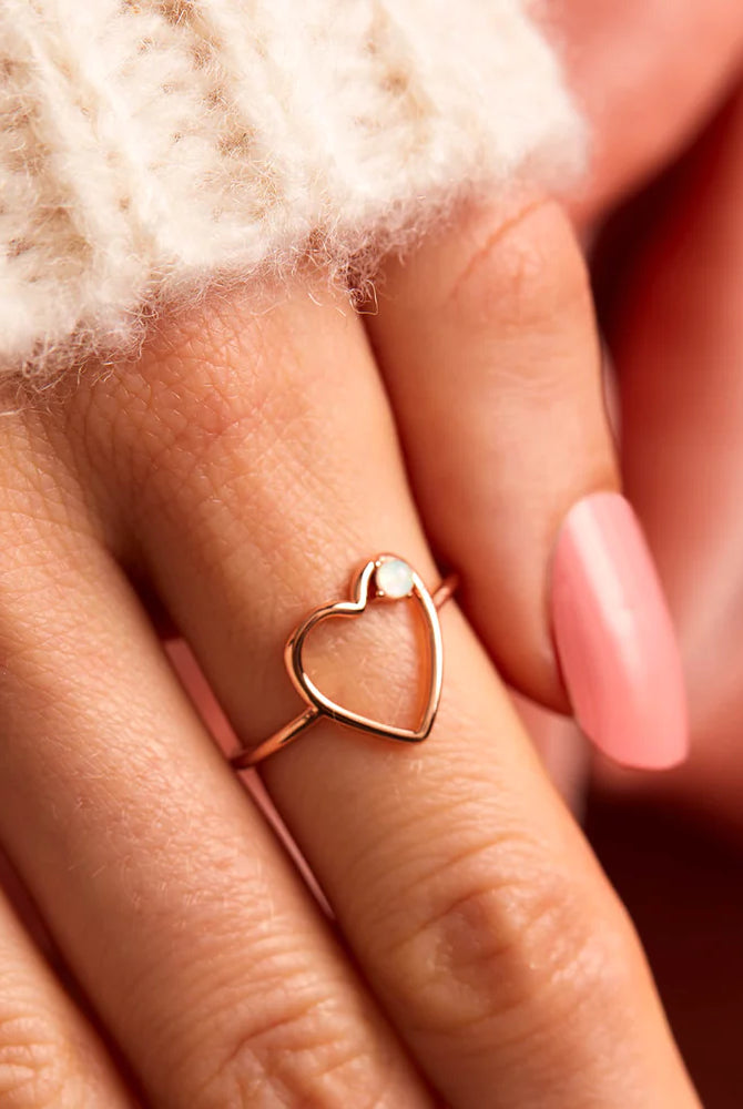 PV Sweetheart Stone Ring-Rings-Podos Boutique, a Women's Fashion Boutique Located in Calera, AL