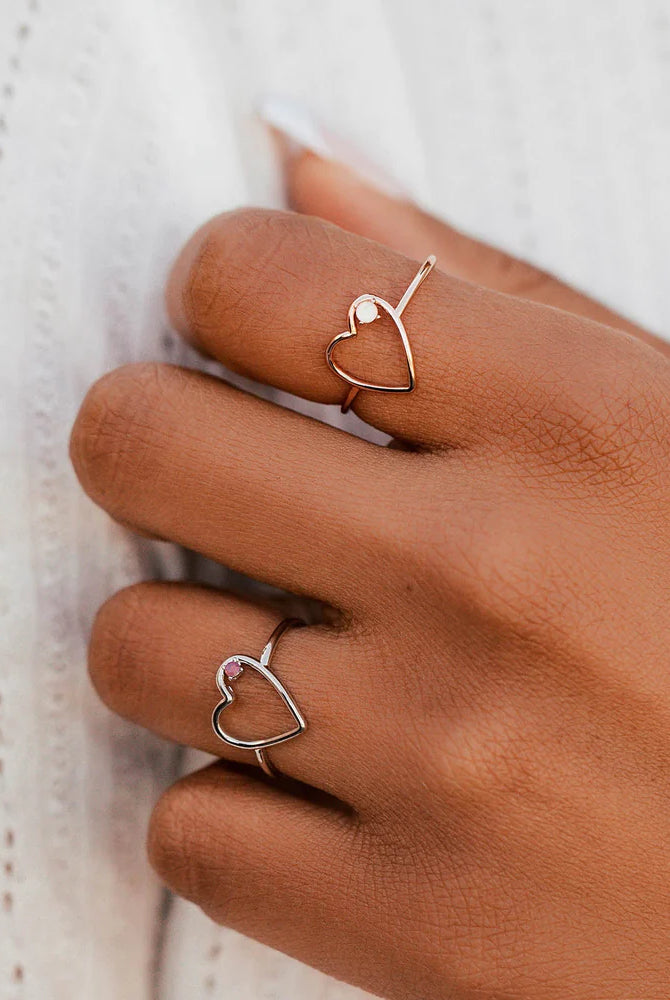 PV Sweetheart Stone Ring-Rings-Podos Boutique, a Women's Fashion Boutique Located in Calera, AL