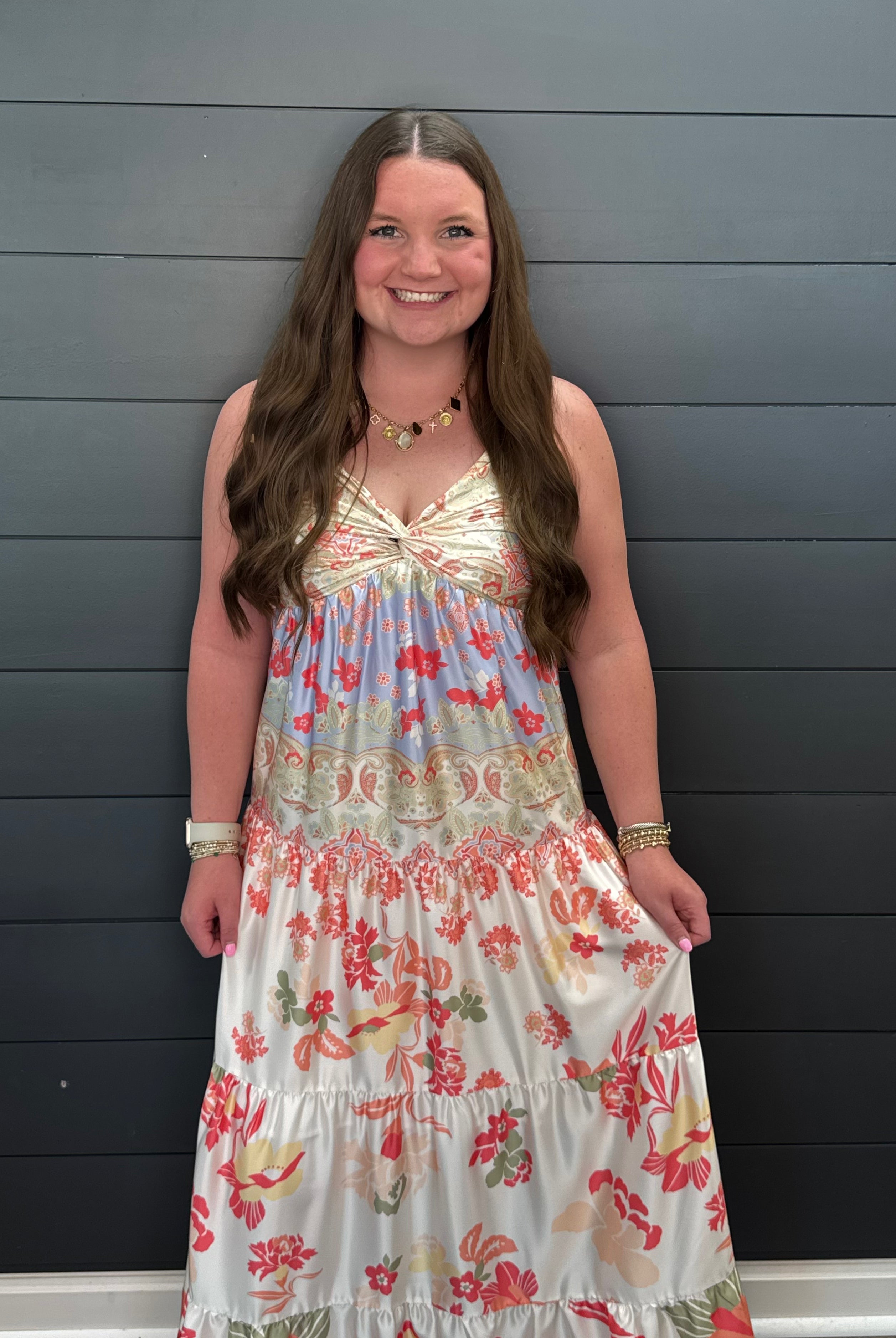 A Slight Twist Maxi Dress-Maxi Dresses-Podos Boutique, a Women's Fashion Boutique Located in Calera, AL