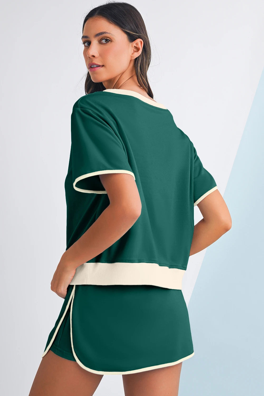 Evergreen Skort Set-Sets-Podos Boutique, a Women's Fashion Boutique Located in Calera, AL