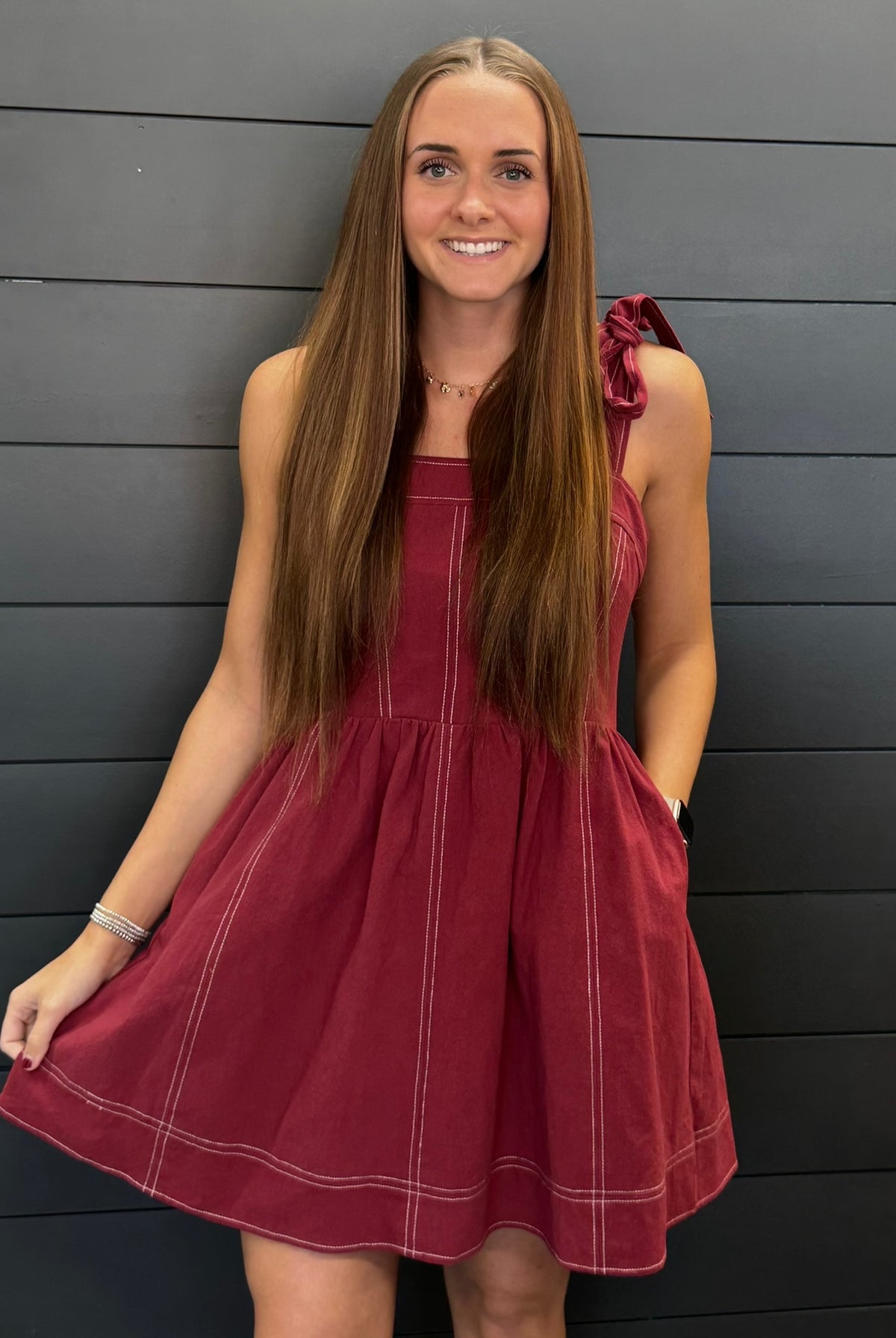 Perfect Game Day Dress-Short Dresses-Podos Boutique, a Women's Fashion Boutique Located in Calera, AL