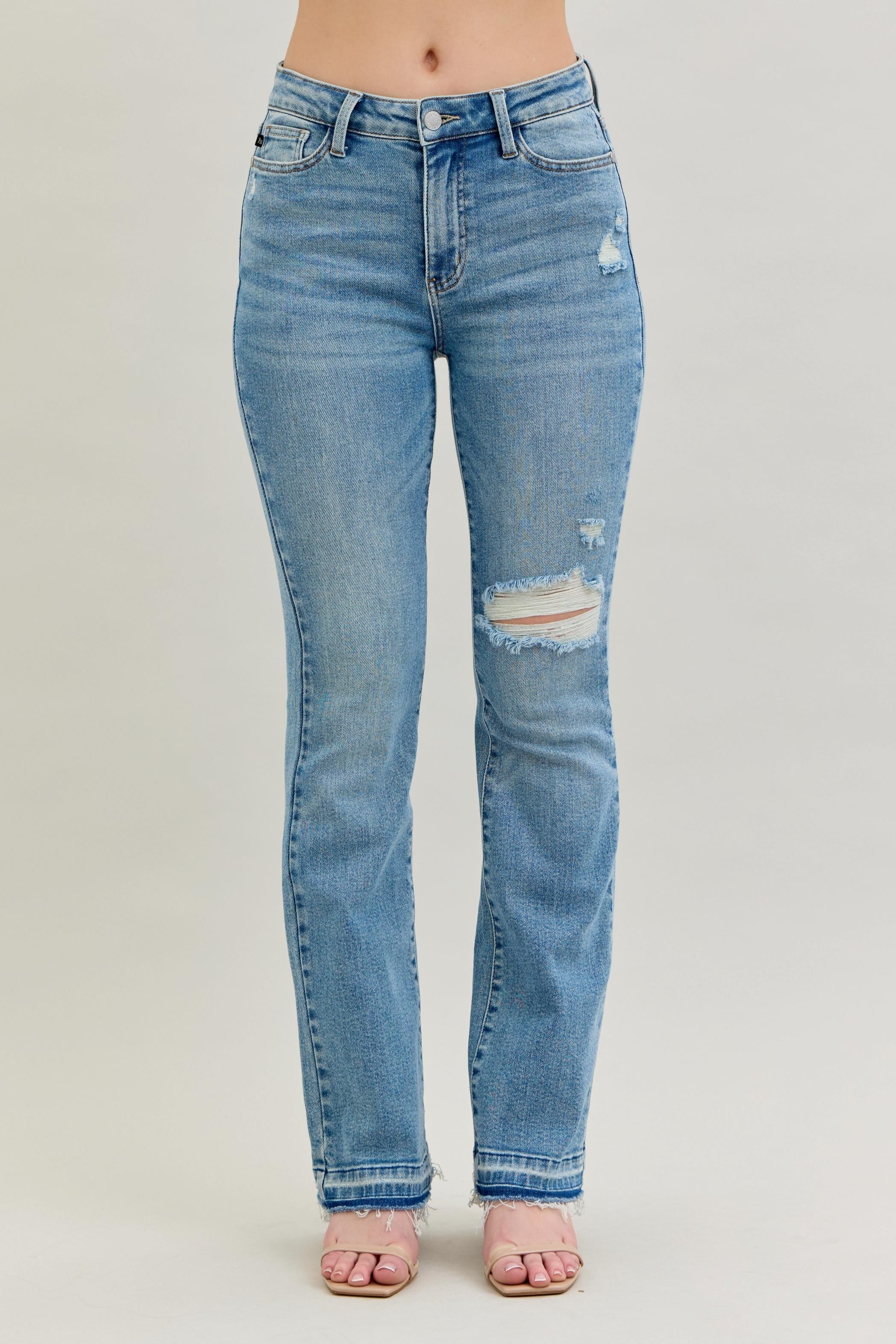 Judy Blue Mr Destroy& Release Jeans-Jeans-Podos Boutique, a Women's Fashion Boutique Located in Calera, AL