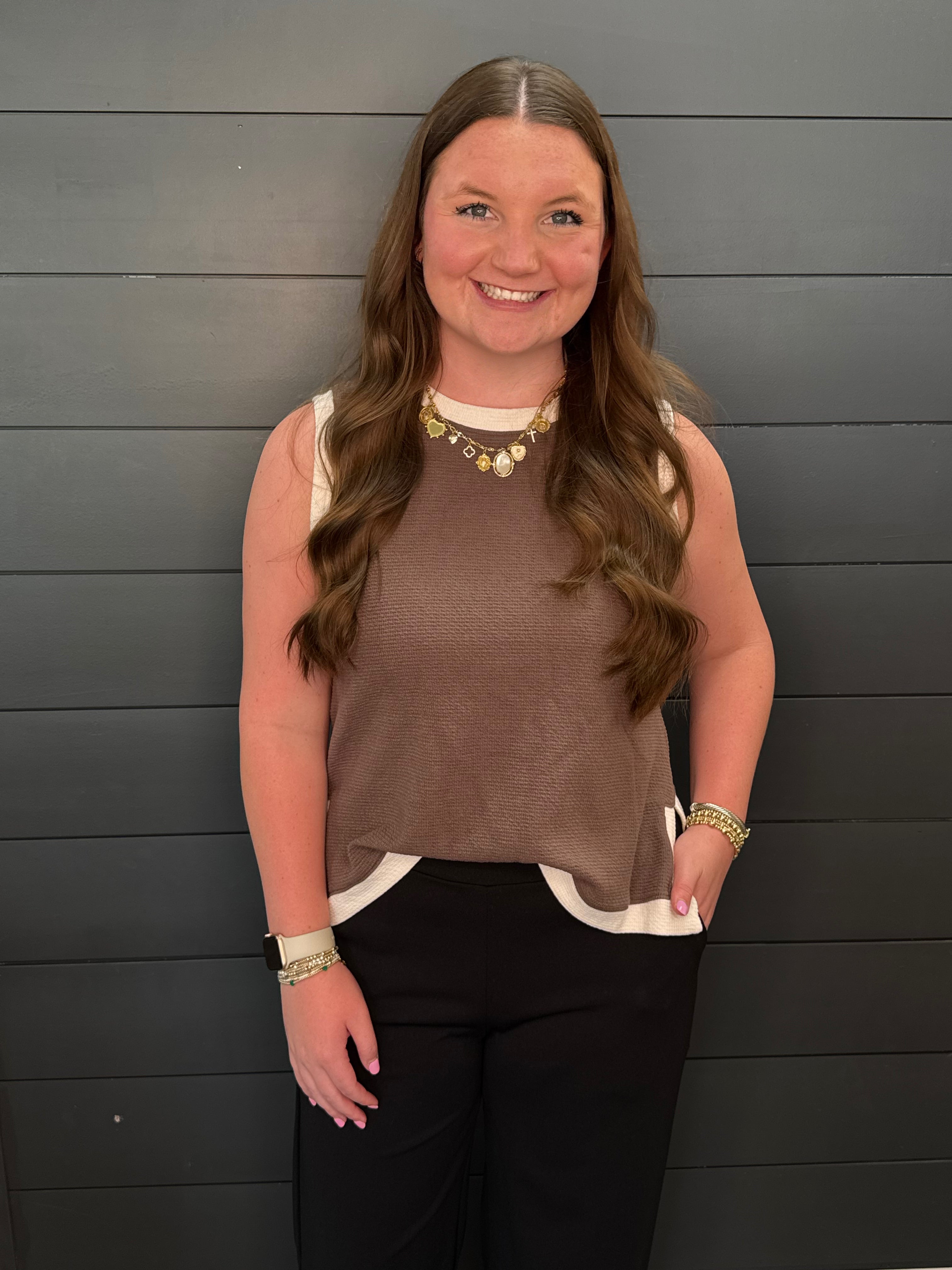 Out of The Office Tank-Fashion Tops-Podos Boutique, a Women's Fashion Boutique Located in Calera, AL