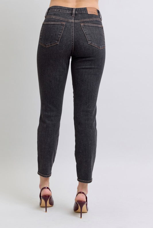 Judy Blue Mr Tummy Control - Black-Jeans-Podos Boutique, a Women's Fashion Boutique Located in Calera, AL