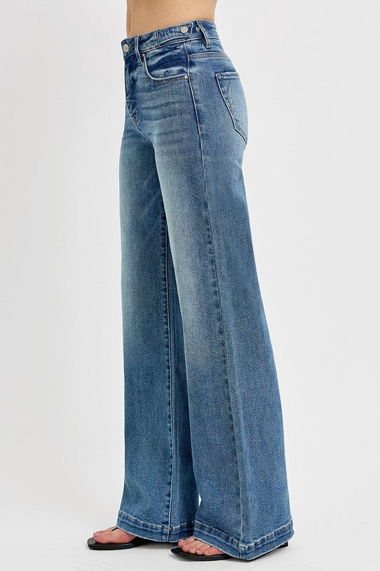 Risen Tummy Control Adjustable Jeans-Jeans-Podos Boutique, a Women's Fashion Boutique Located in Calera, AL