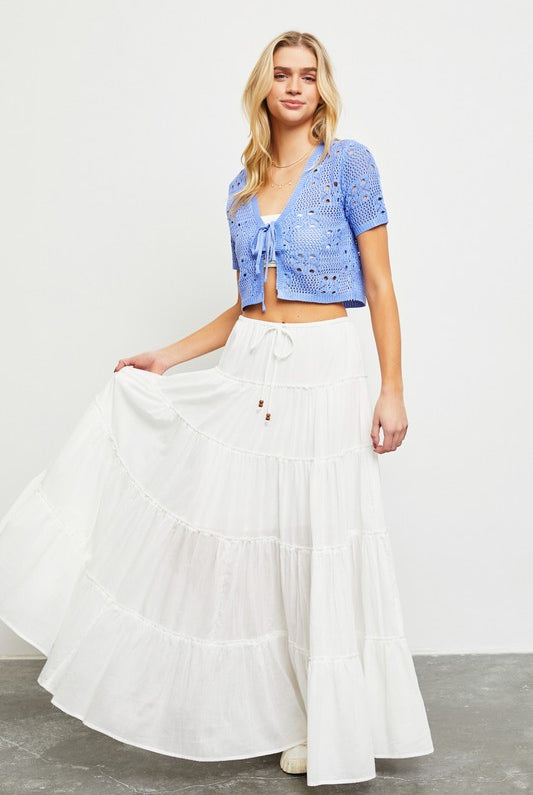 Tiered Elegance Skirt-Skirts-Podos Boutique, a Women's Fashion Boutique Located in Calera, AL