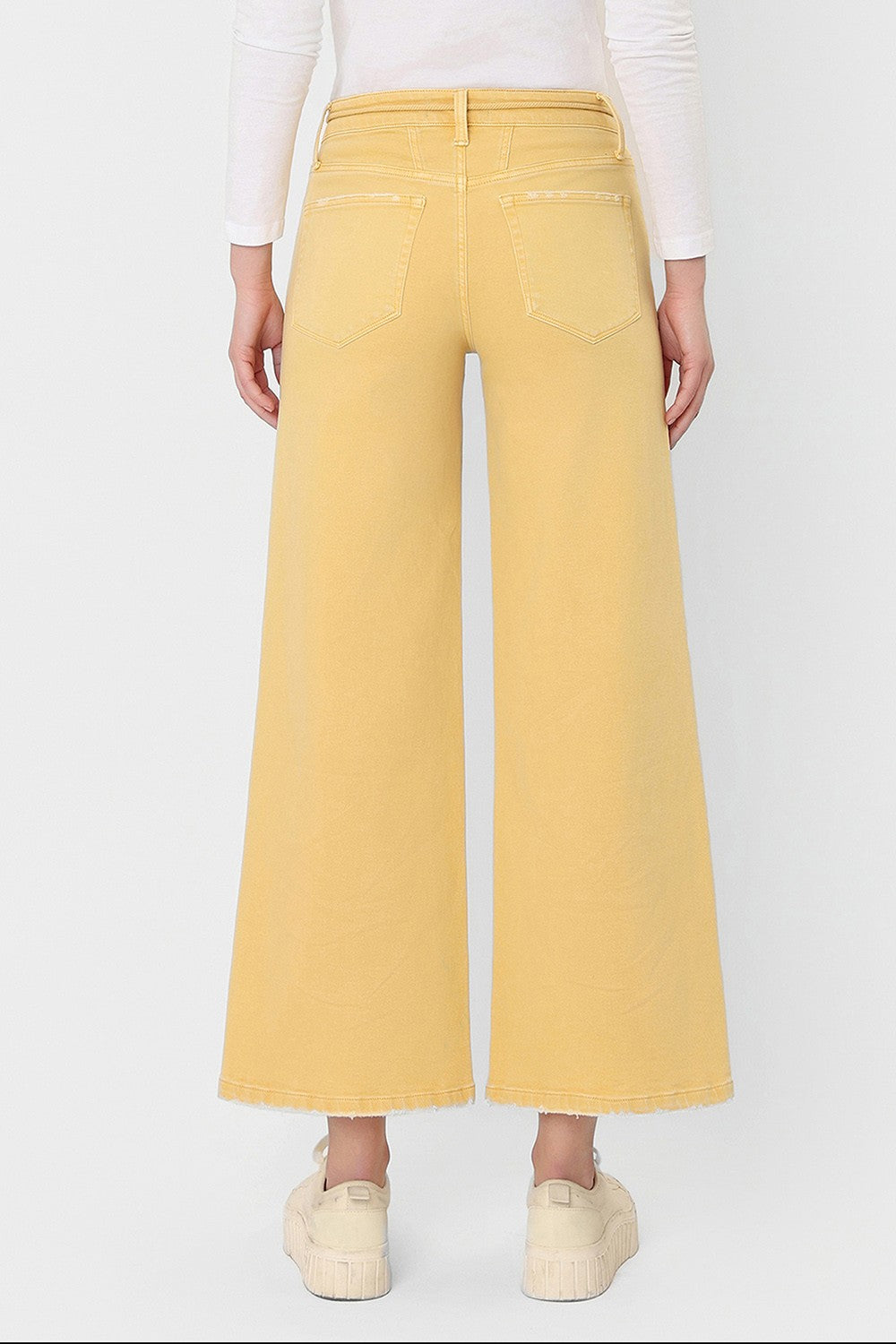 Marigold Drawstring Cropped Jeans-Jeans-Podos Boutique, a Women's Fashion Boutique Located in Calera, AL
