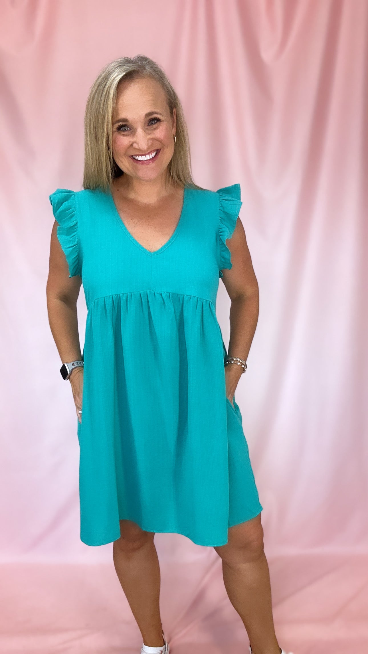 Beautifully Jade Dress-Short Dresses-Podos Boutique, a Women's Fashion Boutique Located in Calera, AL