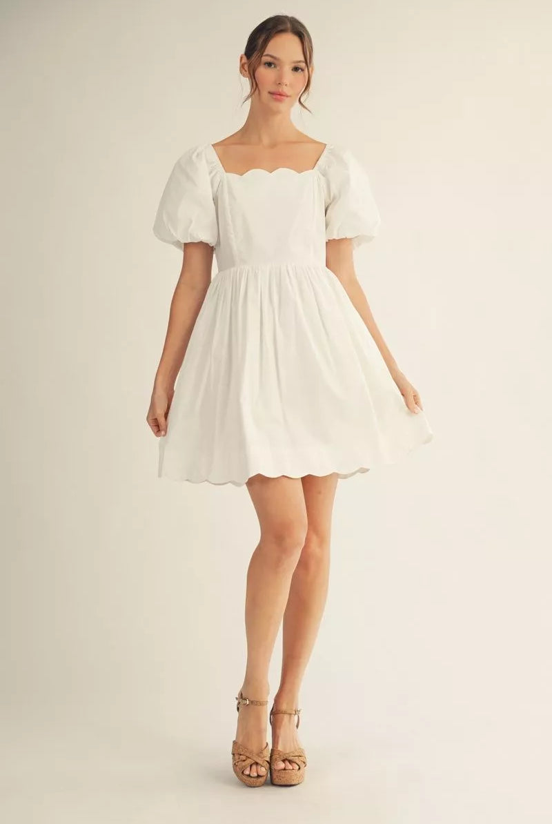 Ivory Breeze Dress-Short Dresses-Podos Boutique, a Women's Fashion Boutique Located in Calera, AL