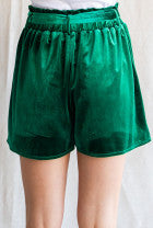 Velvet Paper Back Shorts-Shorts-Podos Boutique, a Women's Fashion Boutique Located in Calera, AL