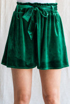 Velvet Paper Back Shorts-Shorts-Podos Boutique, a Women's Fashion Boutique Located in Calera, AL