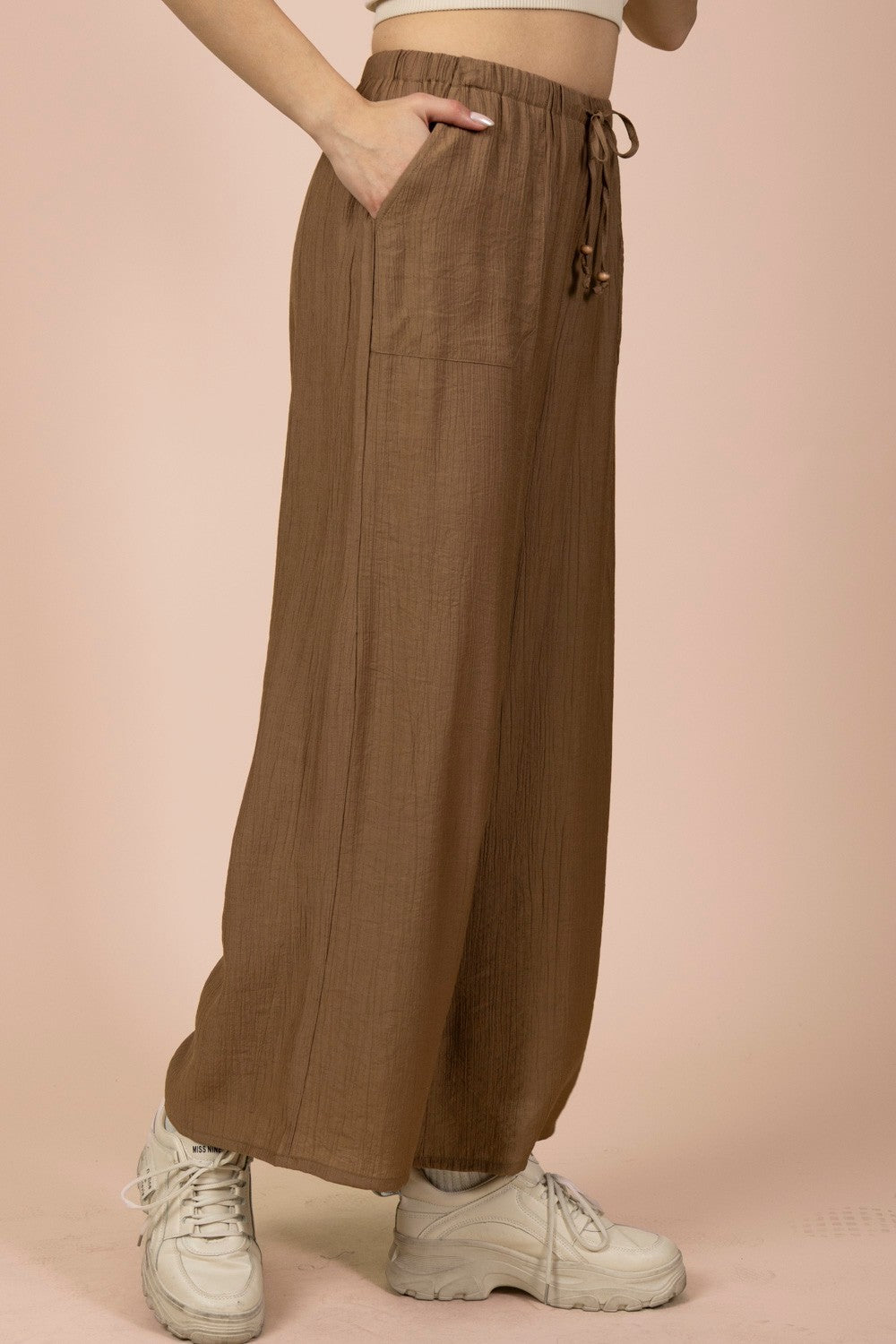 Wide Leg Woven Pants-Pants-Podos Boutique, a Women's Fashion Boutique Located in Calera, AL