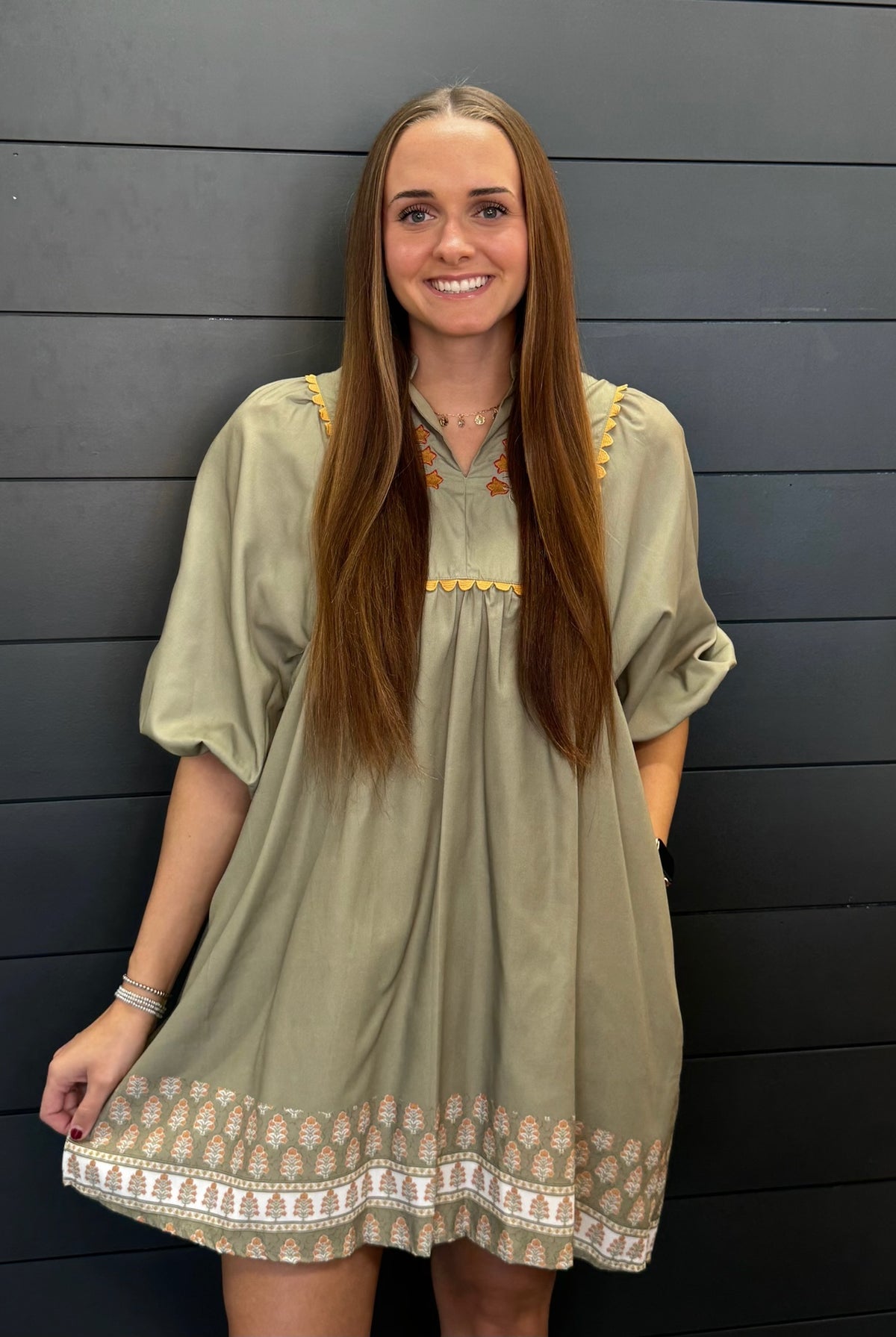 Maeve Green Dress-Short Dresses-Podos Boutique, a Women's Fashion Boutique Located in Calera, AL