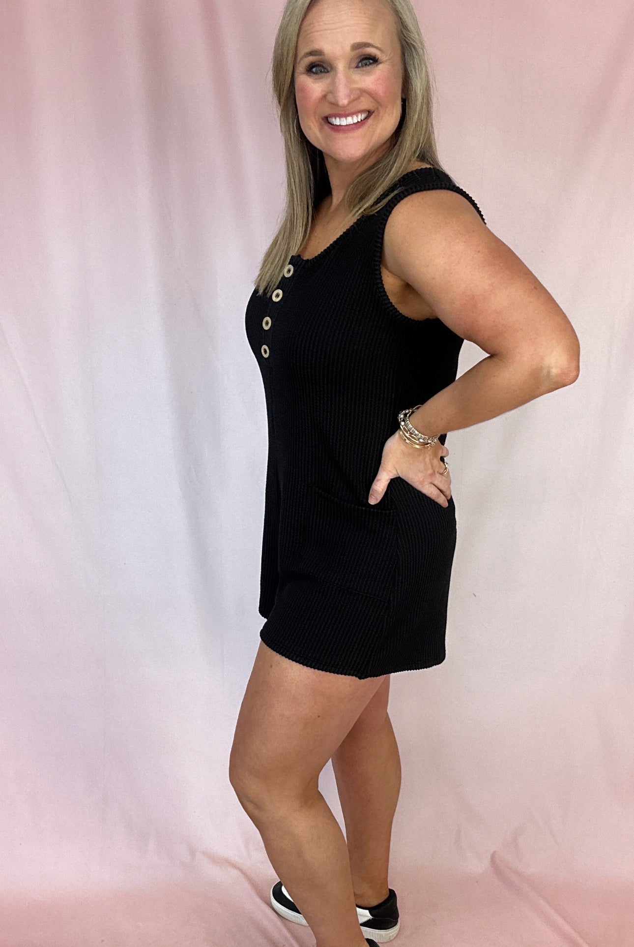 Lots of Use Romper-Rompers & Jumpsuits-Podos Boutique, a Women's Fashion Boutique Located in Calera, AL