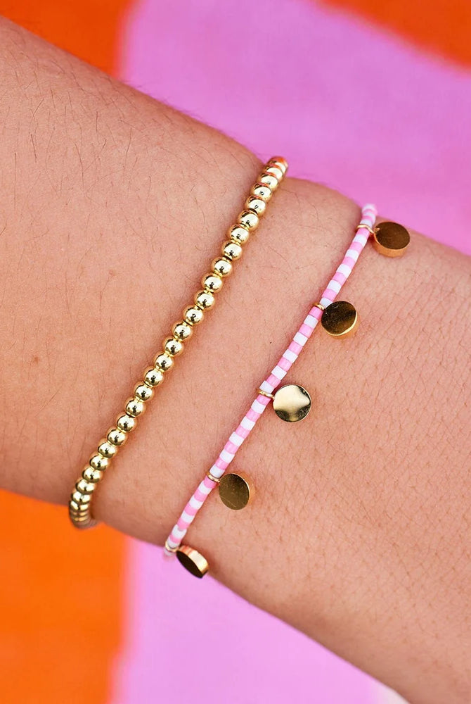 PV Cabana Bead Stretch Bracelet-Bracelets-Podos Boutique, a Women's Fashion Boutique Located in Calera, AL