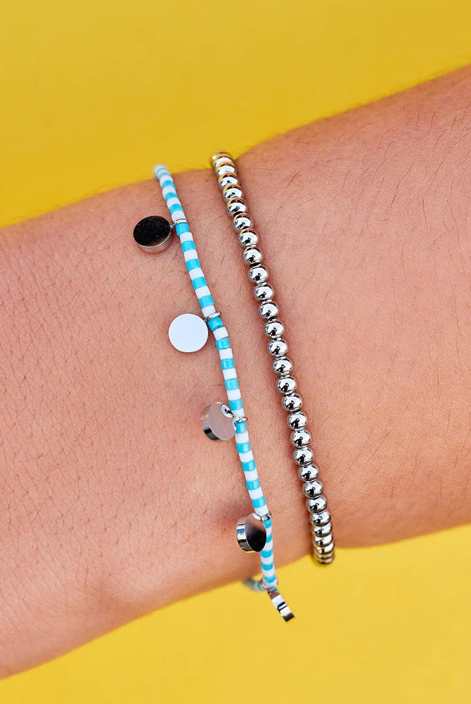 PV Cabana Bead Stretch Bracelet-Bracelets-Podos Boutique, a Women's Fashion Boutique Located in Calera, AL