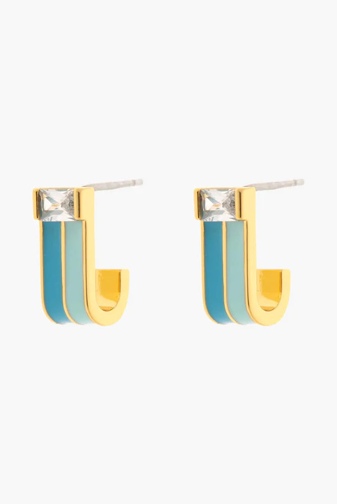 PV Huggie Earring-Earrings-Podos Boutique, a Women's Fashion Boutique Located in Calera, AL