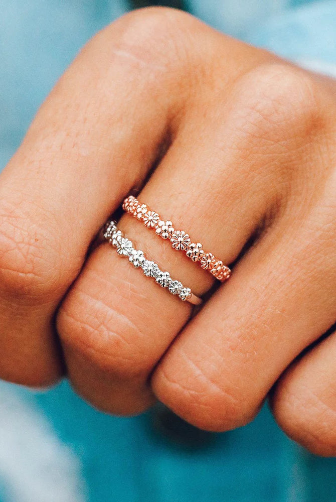 PV Floral Stacking Ring-Rings-Podos Boutique, a Women's Fashion Boutique Located in Calera, AL