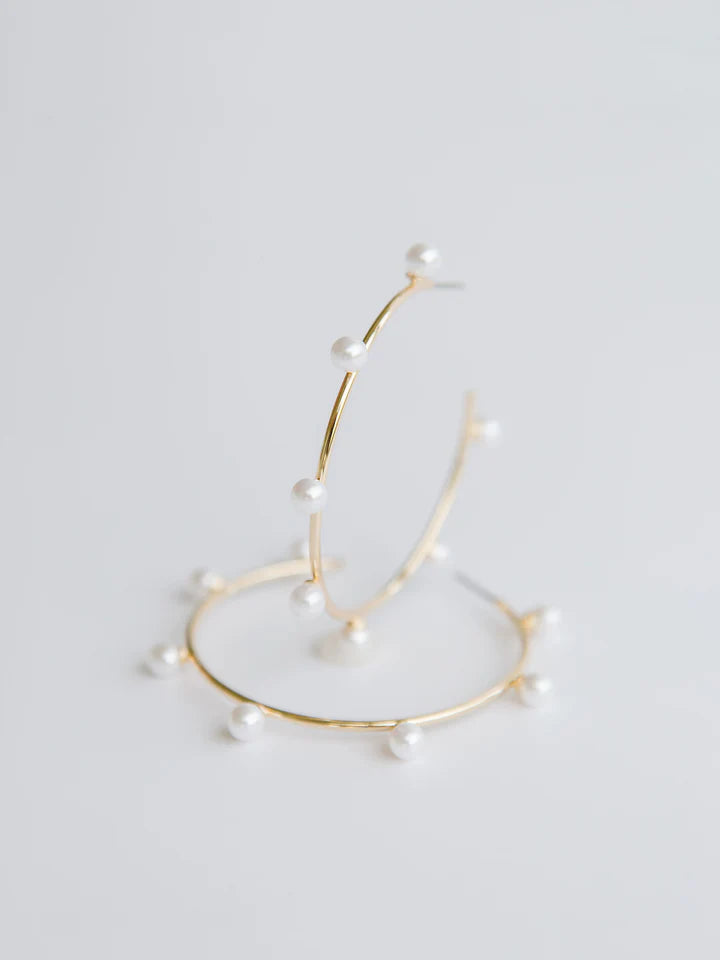 MM Large Hoop Earrings-Podos Boutique, a Women's Fashion Boutique Located in Calera, AL