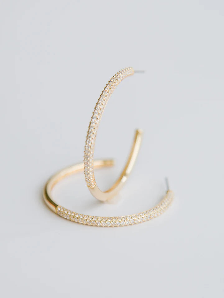 MM Large Hoop Earrings-Podos Boutique, a Women's Fashion Boutique Located in Calera, AL
