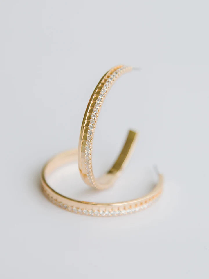 MM Large Hoop Earrings-Podos Boutique, a Women's Fashion Boutique Located in Calera, AL