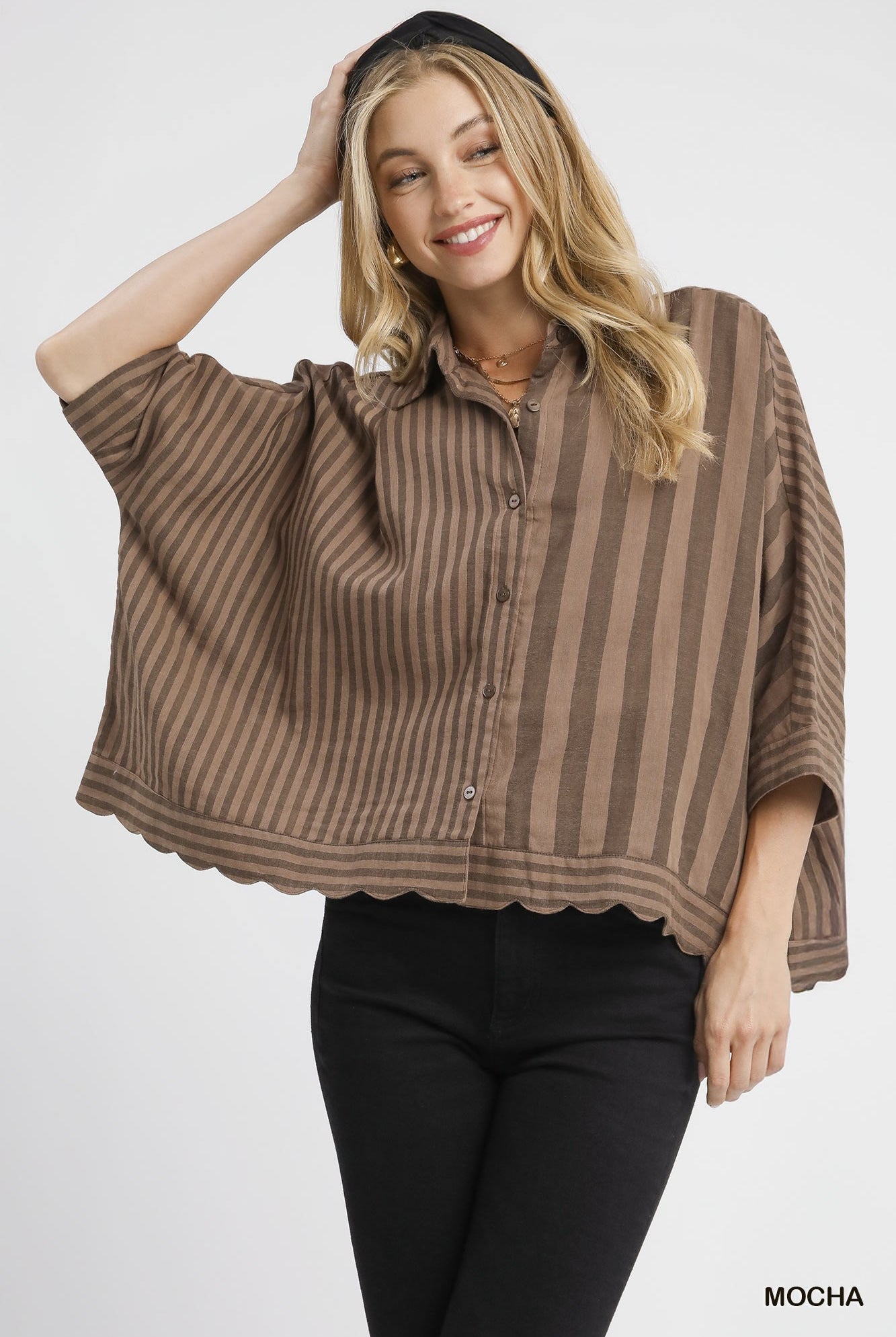 Mocha Me Smile Top-Fashion Tops-Podos Boutique, a Women's Fashion Boutique Located in Calera, AL