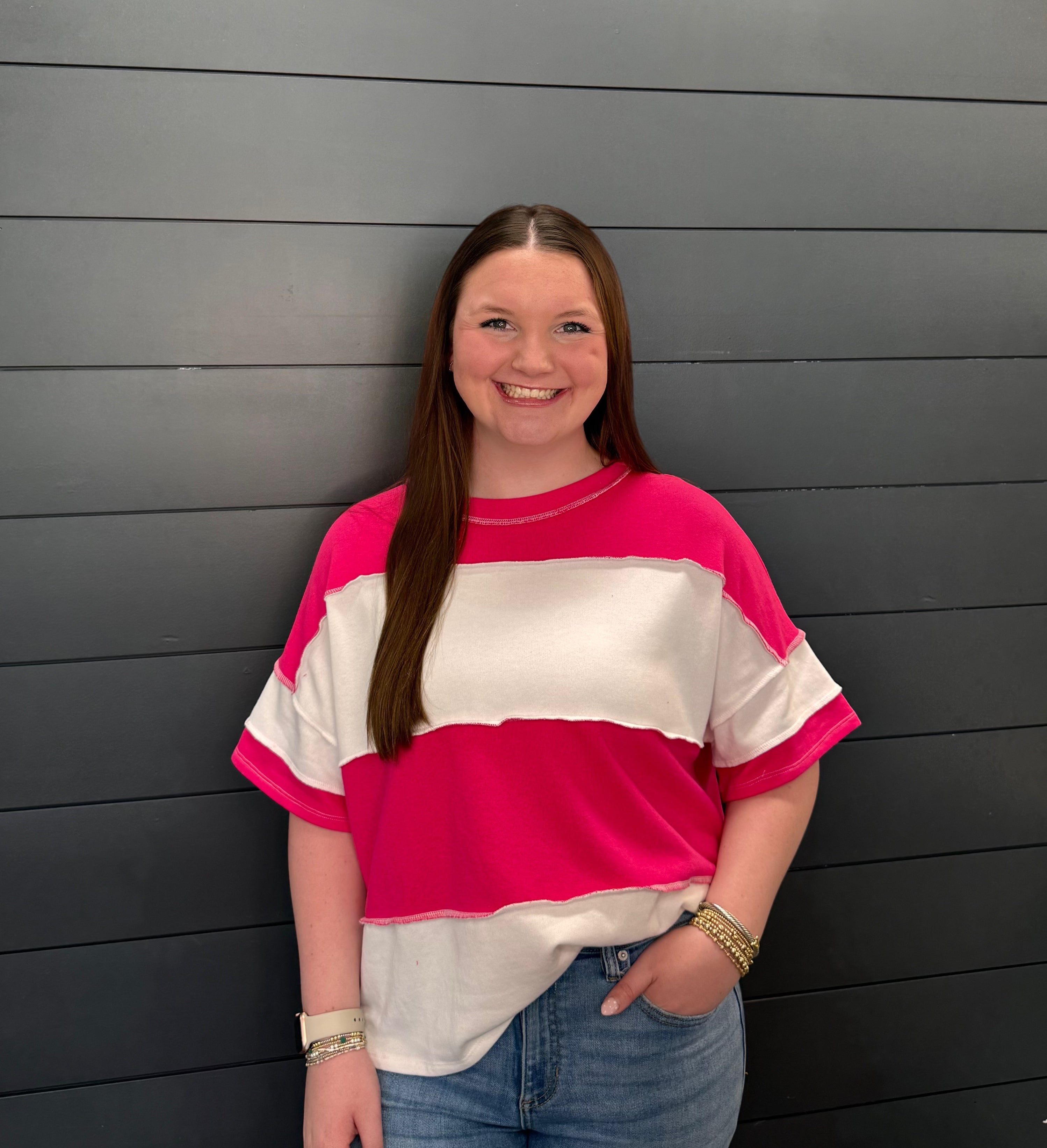 Color Block Favorite Top-Fashion Tops-Podos Boutique, a Women's Fashion Boutique Located in Calera, AL