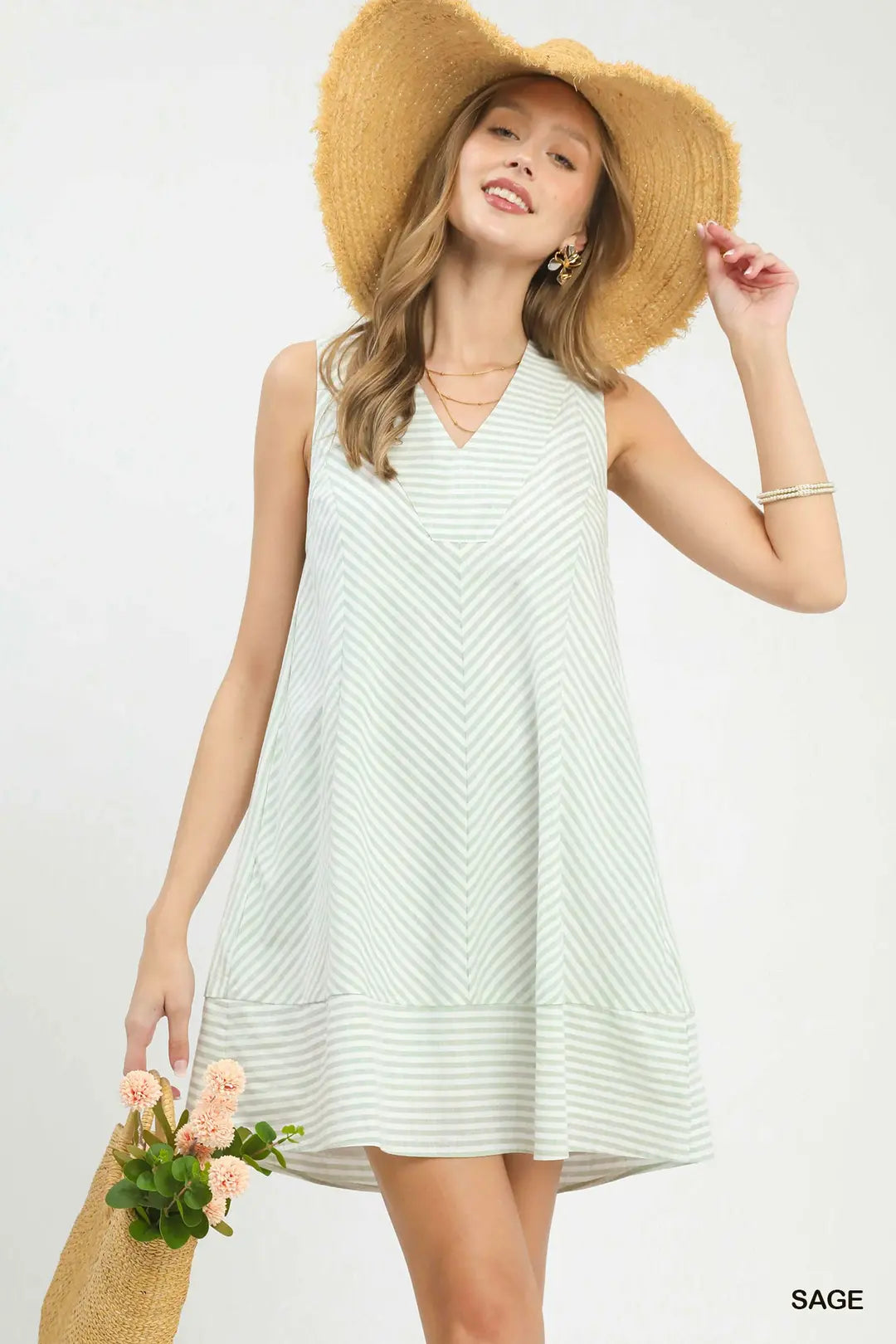 Sunday Stripes Dress-Short Dresses-Podos Boutique, a Women's Fashion Boutique Located in Calera, AL