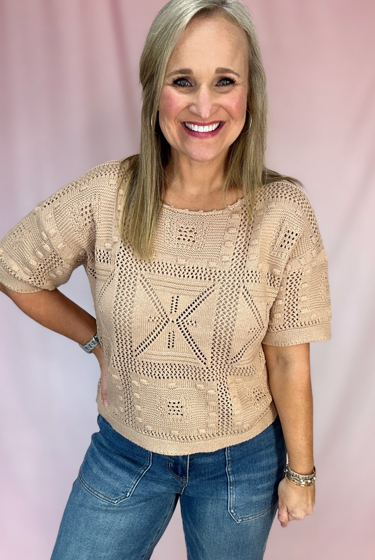 Story To Tell Knit Top-Fashion Tops-Podos Boutique, a Women's Fashion Boutique Located in Calera, AL