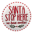 Santa Stop Here Plate and Milk Bottle-Serveware-Podos Boutique, a Women's Fashion Boutique Located in Calera, AL