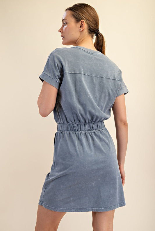 Rae Mode Ultra Comfy Dress-Short Dresses-Podos Boutique, a Women's Fashion Boutique Located in Calera, AL