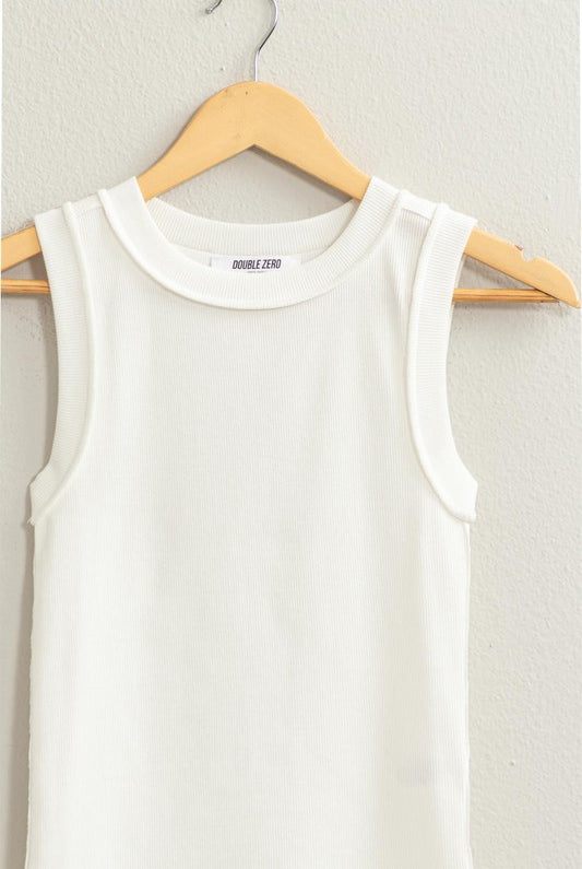 Remi Ribbed Tank-Tank Tops-Podos Boutique, a Women's Fashion Boutique Located in Calera, AL