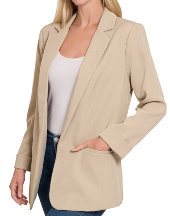 Classic Boyfriend Blazer-Blazers-Podos Boutique, a Women's Fashion Boutique Located in Calera, AL