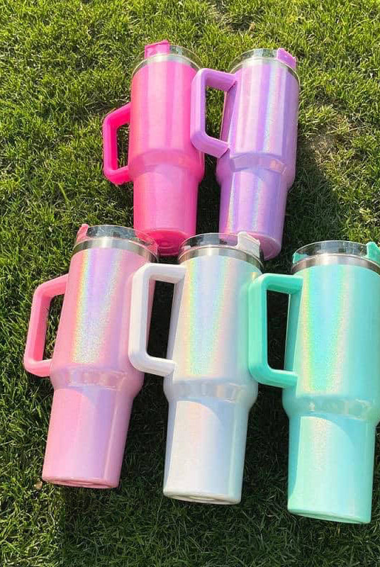 Iridescent Shimmer cups-Drinkware-Podos Boutique, a Women's Fashion Boutique Located in Calera, AL