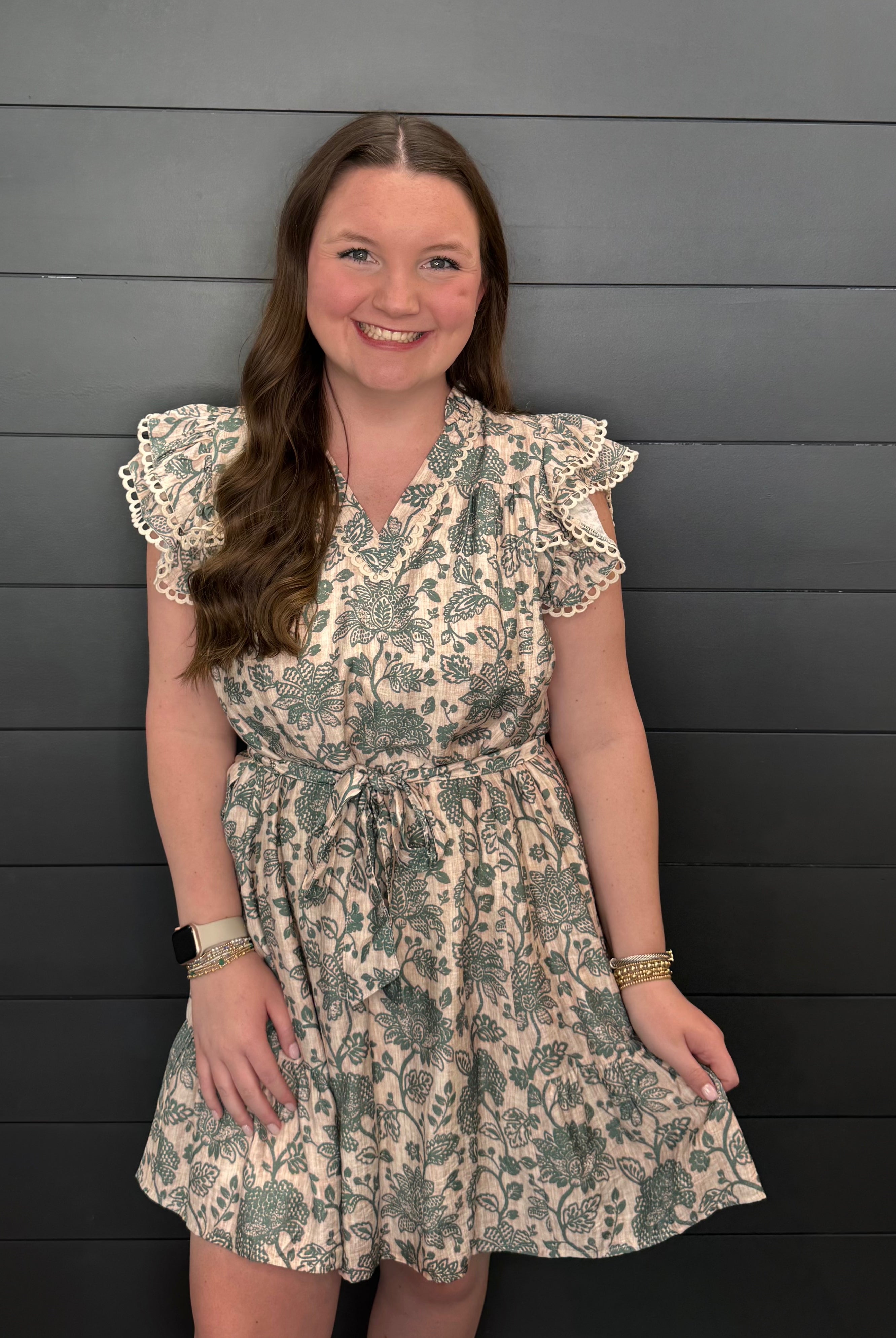 The Perfect Lace Trim Dress-Short Dresses-Podos Boutique, a Women's Fashion Boutique Located in Calera, AL