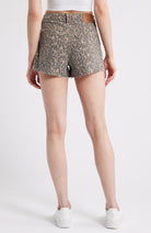 Cheetah Denim Shorts-Shorts-Podos Boutique, a Women's Fashion Boutique Located in Calera, AL