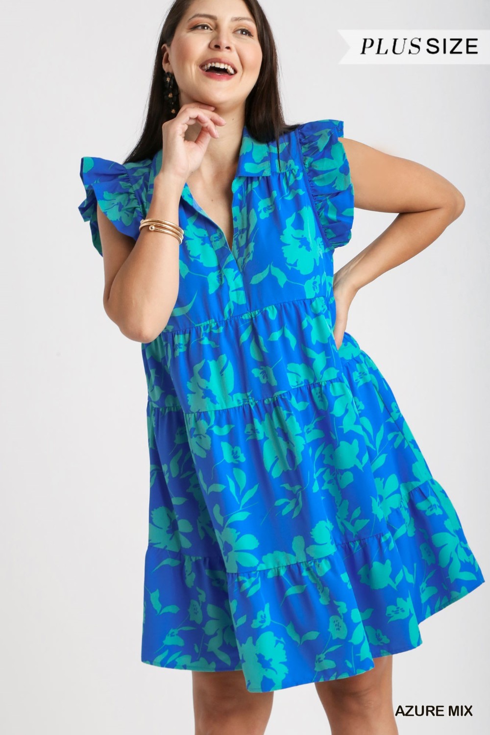 Blue Skies PLUS Dress-Podos Boutique, a Women's Fashion Boutique Located in Calera, AL