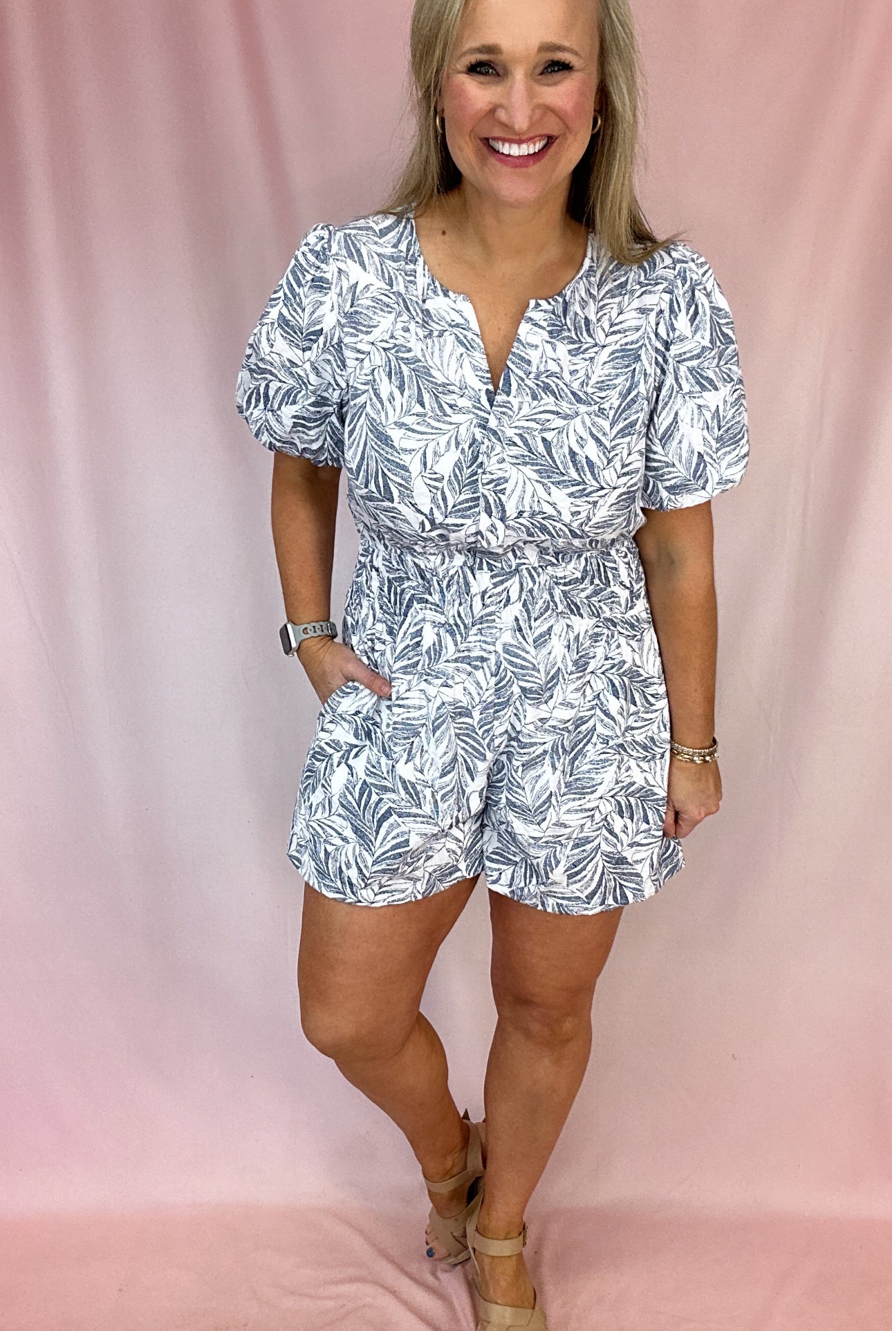All Aboard Romper-Rompers & Jumpsuits-Podos Boutique, a Women's Fashion Boutique Located in Calera, AL