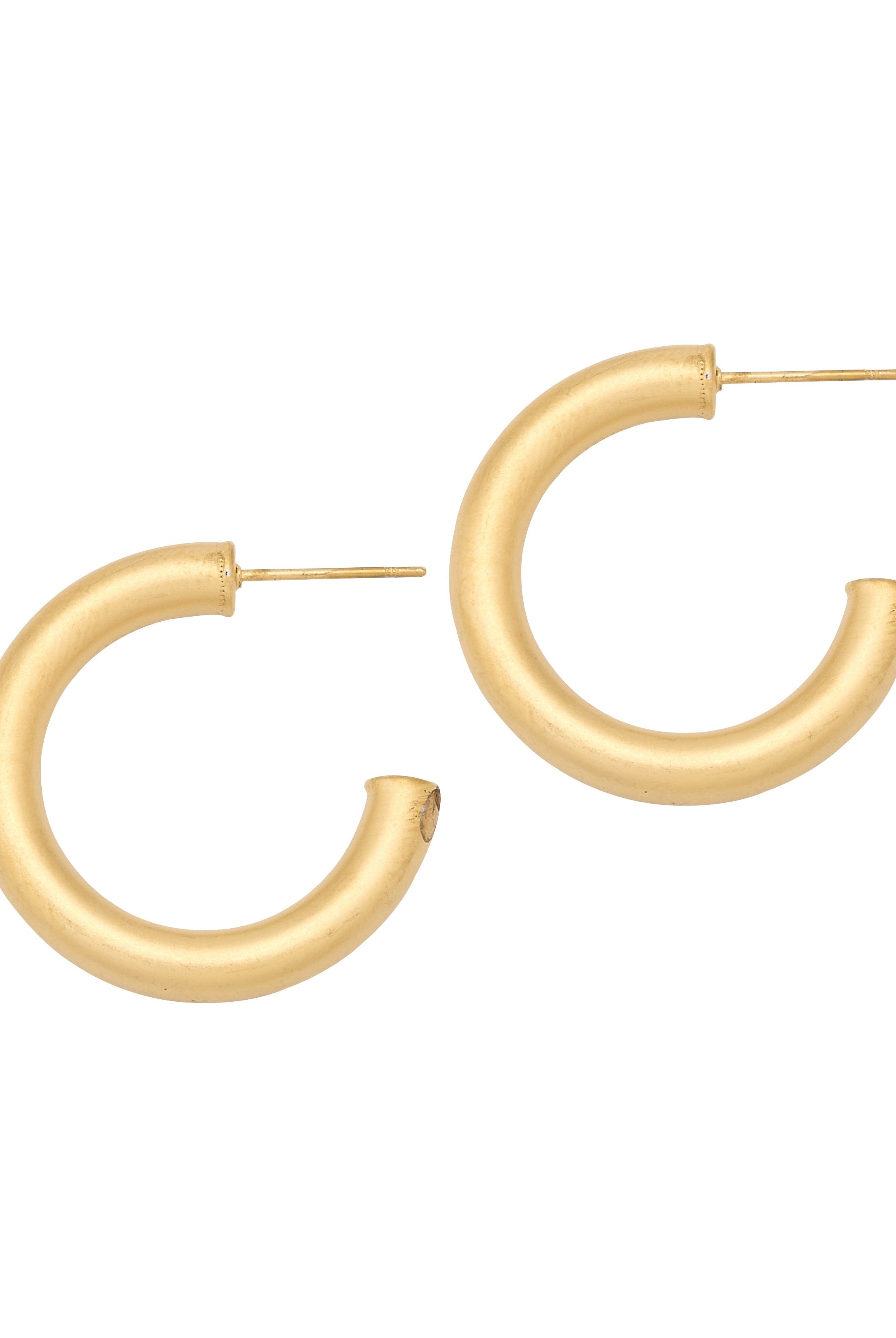 AC's Gold Hoops-Earrings-Podos Boutique, a Women's Fashion Boutique Located in Calera, AL