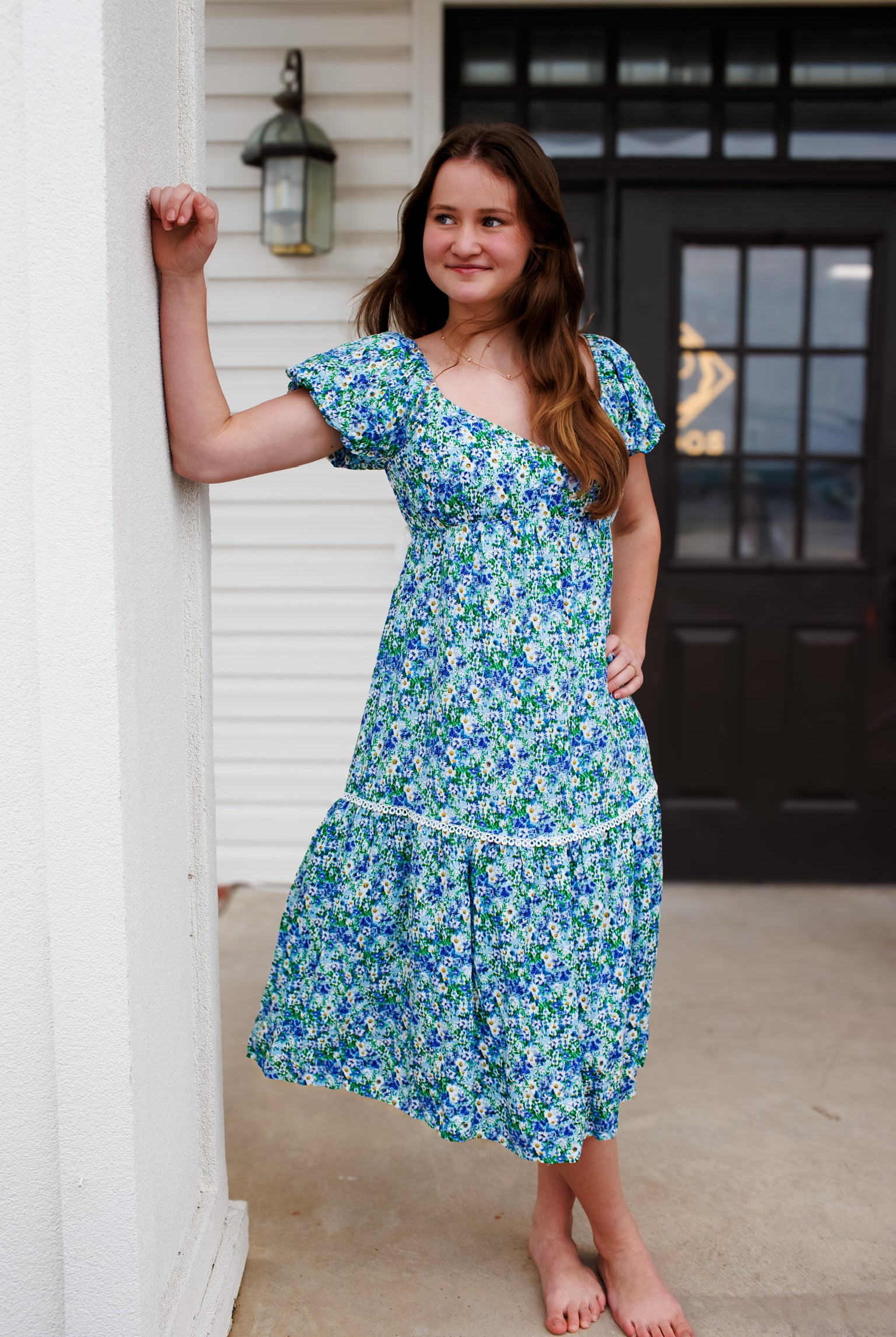 Petal Charm Dress-Midi Dresses-Podos Boutique, a Women's Fashion Boutique Located in Calera, AL